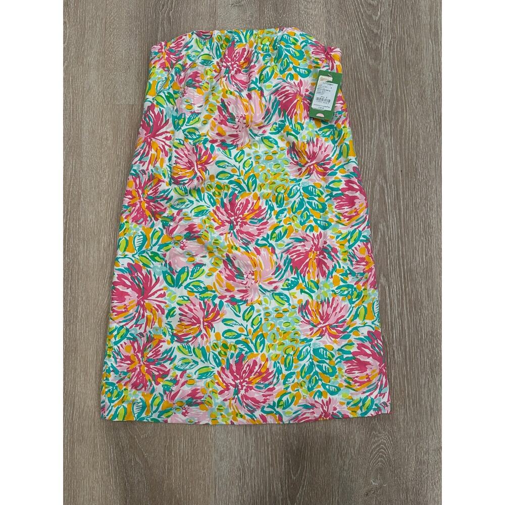 Lilly Pulitzer Keetan Strapless Dress White Sz 6 NWT